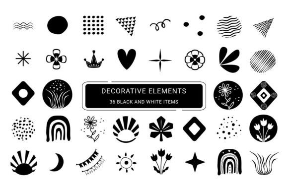 Enhance Your Designs with the Decorative Elements Icon Set