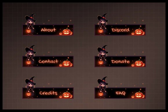 Enhance Your Halloween Streaming with Spooky Cute Vampire Witch Twitch Panels