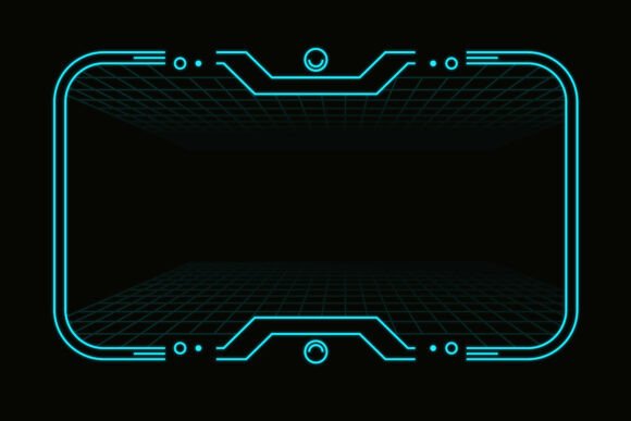 Enhancing Visual Projects with the Neon Futuristic HUD Interface Frame