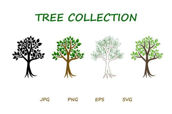 Flat of Tree Collection Vector: A Practical Guide for Designers and Creators