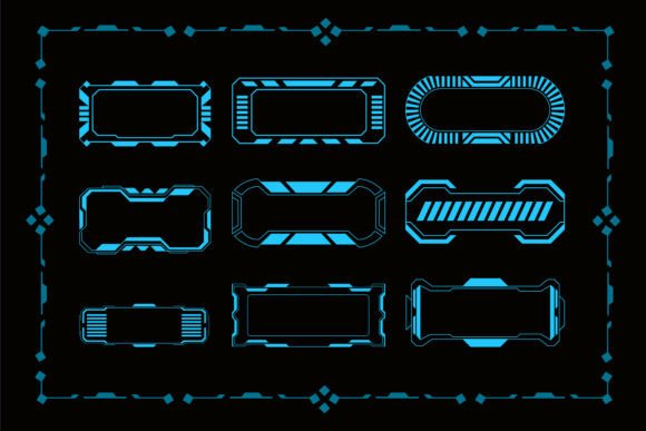 Futuristic HUD Interface Elements Set