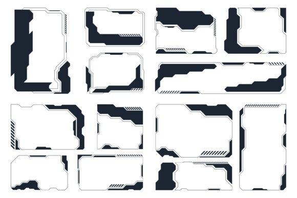Futuristic HUD Interface Frames Pack: A Versatile Design Resource for Modern Visual Projects