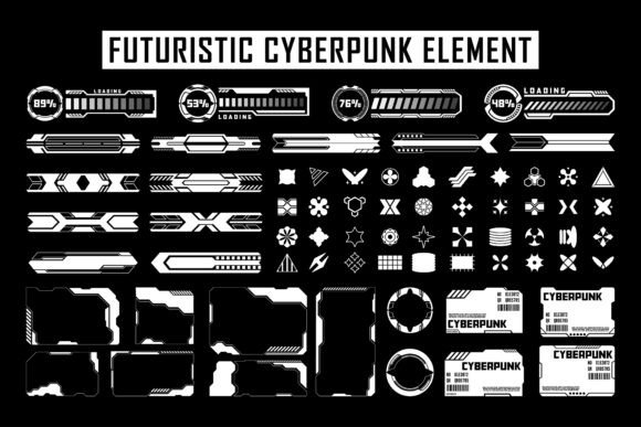 Futuristic Sci Fi HUD Cyberpunk Bundle