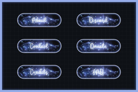 Light Blue Magic Flash Twitch Panels for Dreamy Streams
