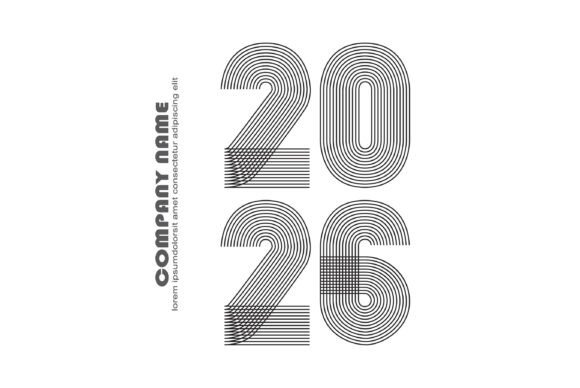 Modern Cover Design Background with 2026 for Visual Impact