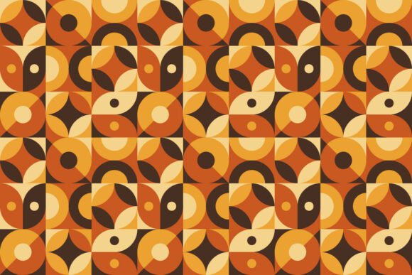Retro Warm Geometric Seamless Pattern