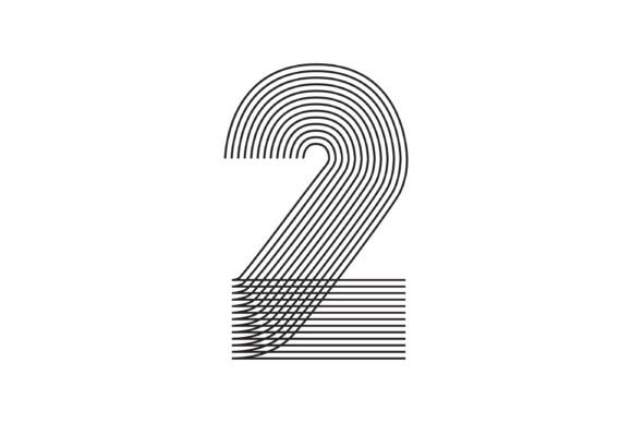 The Power of Minimalist Design: Exploring Number Two 2 Line Art in Black Thin Lines