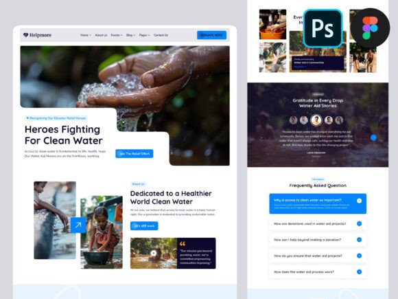 Water Aid Landing Page PSD Figma: Avoiding Common Mistakes and Making the Right Choice