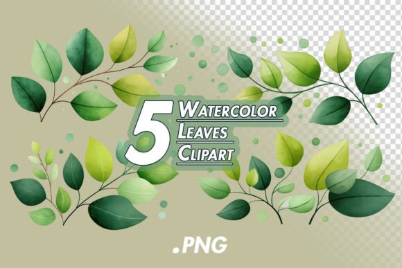 Watercolor Leaves Clipart: A Versatile Resource for Nature-Inspired Design